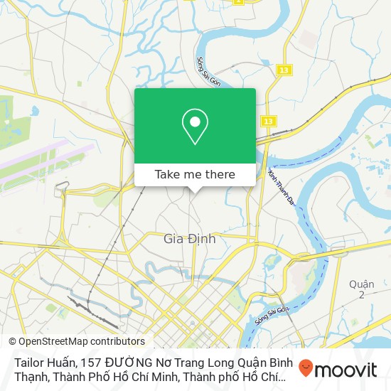 Bản đồ Tailor Huấn, 157 ĐƯỜNG Nơ Trang Long Quận Bình Thạnh, Thành Phố Hồ Chí Minh