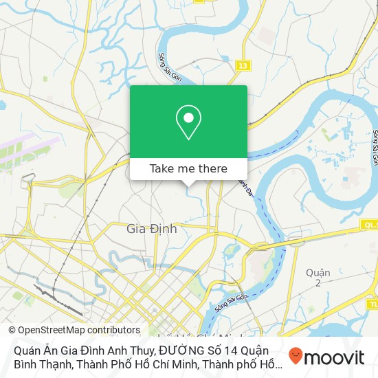 Bản đồ Quán Ăn Gia Đình Anh Thuy, ĐƯỜNG Số 14 Quận Bình Thạnh, Thành Phố Hồ Chí Minh