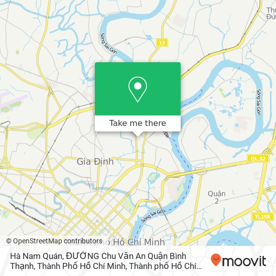 Bản đồ Hà Nam Quán, ĐƯỜNG Chu Văn An Quận Bình Thạnh, Thành Phố Hồ Chí Minh