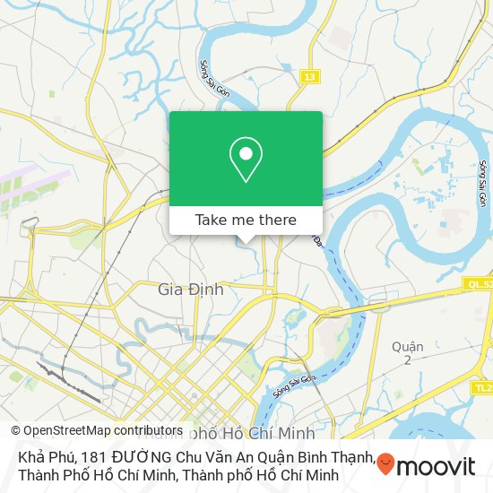 Bản đồ Khả Phú, 181 ĐƯỜNG Chu Văn An Quận Bình Thạnh, Thành Phố Hồ Chí Minh