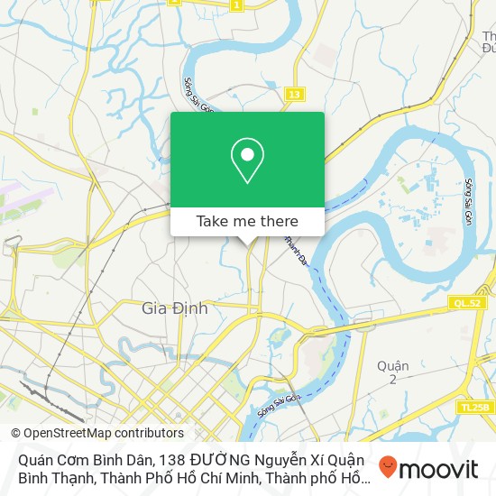Bản đồ Quán Cơm Bình Dân, 138 ĐƯỜNG Nguyễn Xí Quận Bình Thạnh, Thành Phố Hồ Chí Minh