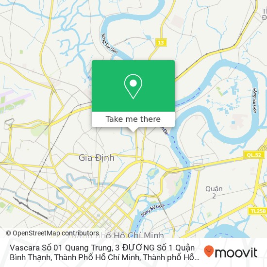 Bản đồ Vascara Số 01 Quang Trung, 3 ĐƯỜNG Số 1 Quận Bình Thạnh, Thành Phố Hồ Chí Minh