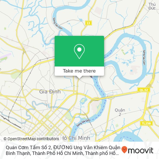 Bản đồ Quán Cơm Tấm Số 2, ĐƯỜNG Ung Văn Khiêm Quận Bình Thạnh, Thành Phố Hồ Chí Minh