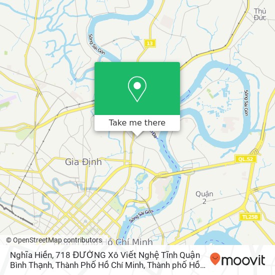 Bản đồ Nghĩa Hiền, 718 ĐƯỜNG Xô Viết Nghệ Tĩnh Quận Bình Thạnh, Thành Phố Hồ Chí Minh
