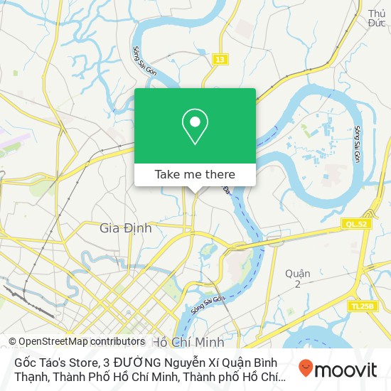 Bản đồ Gốc Táo's Store, 3 ĐƯỜNG Nguyễn Xí Quận Bình Thạnh, Thành Phố Hồ Chí Minh