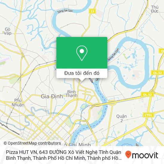Bản đồ Pizza HUT VN, 643 ĐƯỜNG Xô Viết Nghệ Tĩnh Quận Bình Thạnh, Thành Phố Hồ Chí Minh