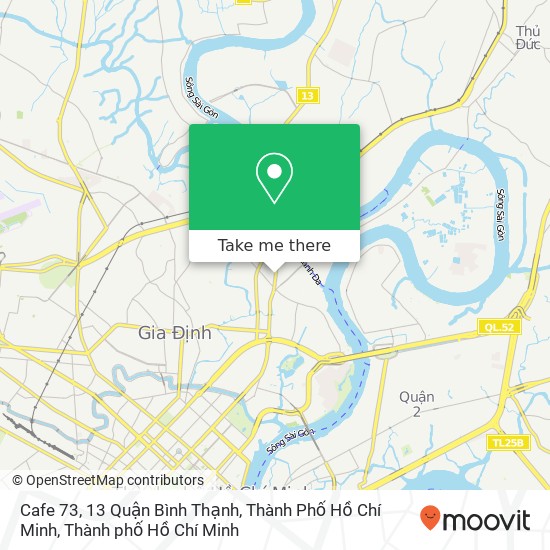 Bản đồ Cafe 73, 13 Quận Bình Thạnh, Thành Phố Hồ Chí Minh