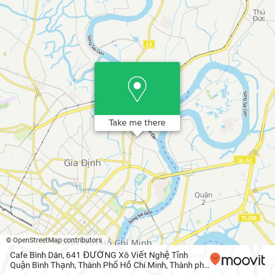 Bản đồ Cafe Bình Dân, 641 ĐƯỜNG Xô Viết Nghệ Tĩnh Quận Bình Thạnh, Thành Phố Hồ Chí Minh
