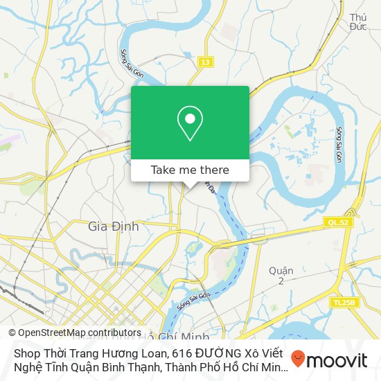 Bản đồ Shop Thời Trang Hương Loan, 616 ĐƯỜNG Xô Viết Nghệ Tĩnh Quận Bình Thạnh, Thành Phố Hồ Chí Minh
