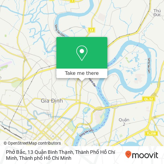 Bản đồ Phở Bắc, 13 Quận Bình Thạnh, Thành Phố Hồ Chí Minh