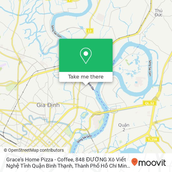 Bản đồ Grace's Home Pizza - Coffee, 848 ĐƯỜNG Xô Viết Nghệ Tĩnh Quận Bình Thạnh, Thành Phố Hồ Chí Minh