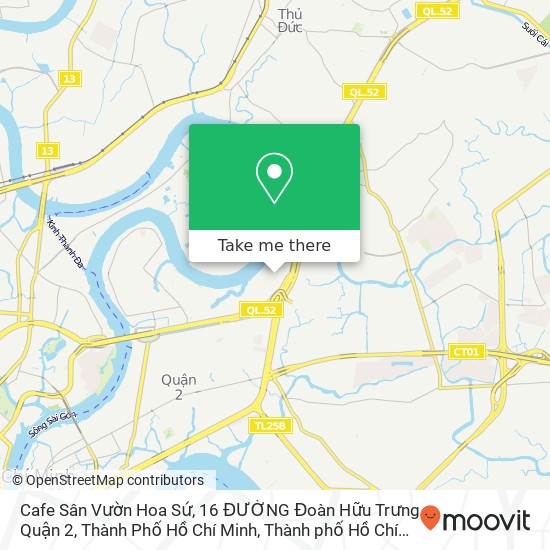Bản đồ Cafe Sân Vườn Hoa Sứ, 16 ĐƯỜNG Đoàn Hữu Trưng Quận 2, Thành Phố Hồ Chí Minh