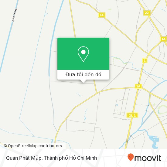 Bản đồ Quán Phát Mập, ĐƯỜNG Liên Ấp 2-6 Huyện Bình Chánh, Thành Phố Hồ Chí Minh