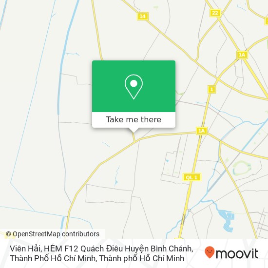 Bản đồ Viên Hải, HẺM F12 Quách Điêu Huyện Bình Chánh, Thành Phố Hồ Chí Minh