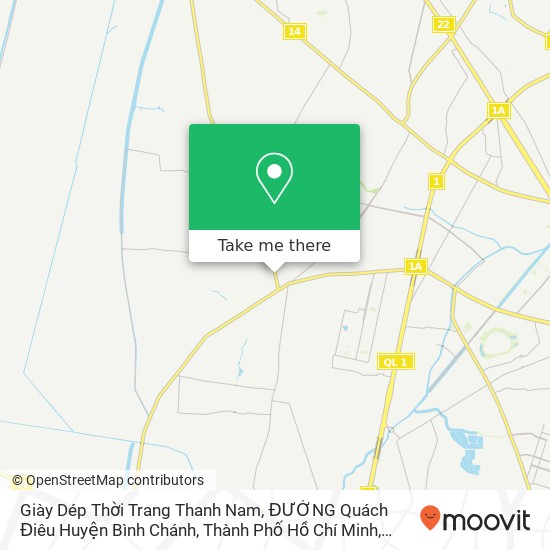 Bản đồ Giày Dép Thời Trang Thanh Nam, ĐƯỜNG Quách Điêu Huyện Bình Chánh, Thành Phố Hồ Chí Minh