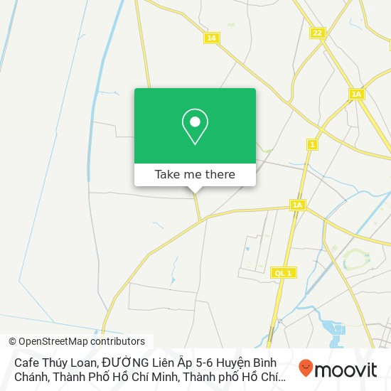 Bản đồ Cafe Thúy Loan, ĐƯỜNG Liên Ấp 5-6 Huyện Bình Chánh, Thành Phố Hồ Chí Minh