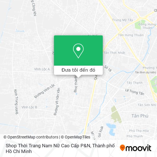 Bản đồ Shop Thời Trang Nam Nữ Cao Cấp P&N