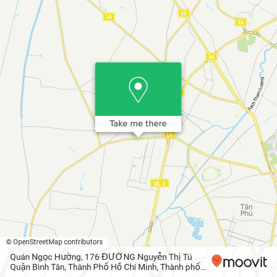 Bản đồ Quán Ngọc Hường, 176 ĐƯỜNG Nguyễn Thị Tú Quận Bình Tân, Thành Phố Hồ Chí Minh