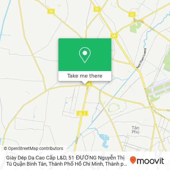 Bản đồ Giày Dép Da Cao Cấp L&D, 51 ĐƯỜNG Nguyễn Thị Tú Quận Bình Tân, Thành Phố Hồ Chí Minh