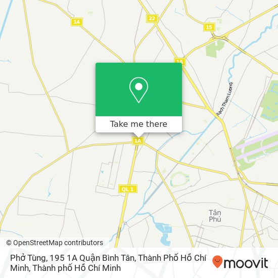 Bản đồ Phở Tùng, 195 1A Quận Bình Tân, Thành Phố Hồ Chí Minh