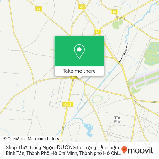 Bản đồ Shop Thời Trang Ngọc, ĐƯỜNG Lê Trọng Tấn Quận Bình Tân, Thành Phố Hồ Chí Minh