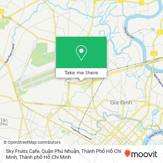 Bản đồ Sky Fruits Cafe, Quận Phú Nhuận, Thành Phố Hồ Chí Minh