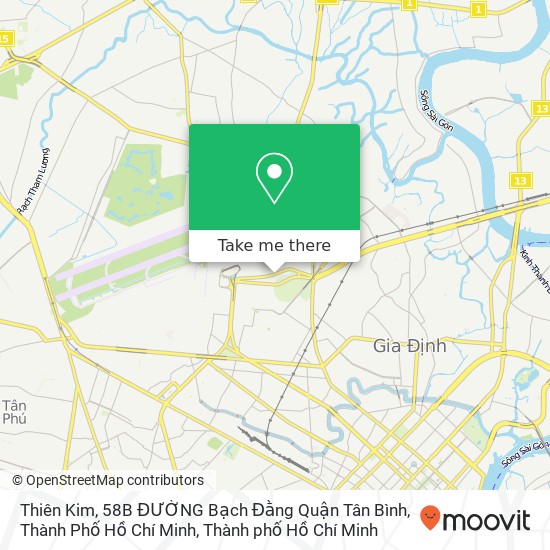 Bản đồ Thiên Kim, 58B ĐƯỜNG Bạch Đằng Quận Tân Bình, Thành Phố Hồ Chí Minh
