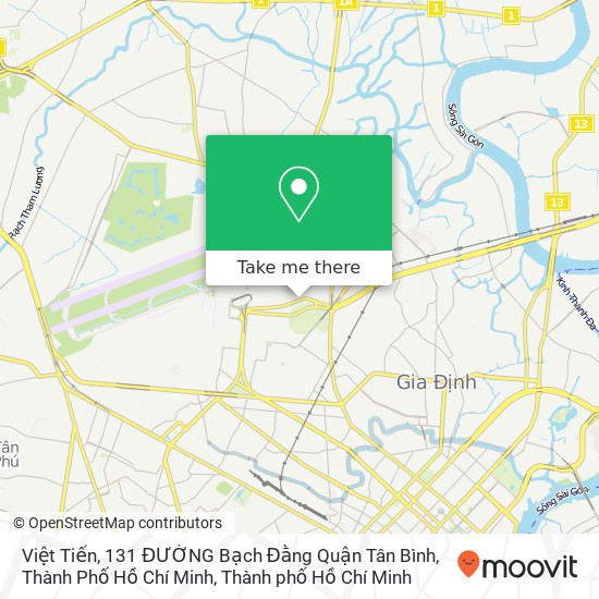 Bản đồ Việt Tiến, 131 ĐƯỜNG Bạch Đằng Quận Tân Bình, Thành Phố Hồ Chí Minh