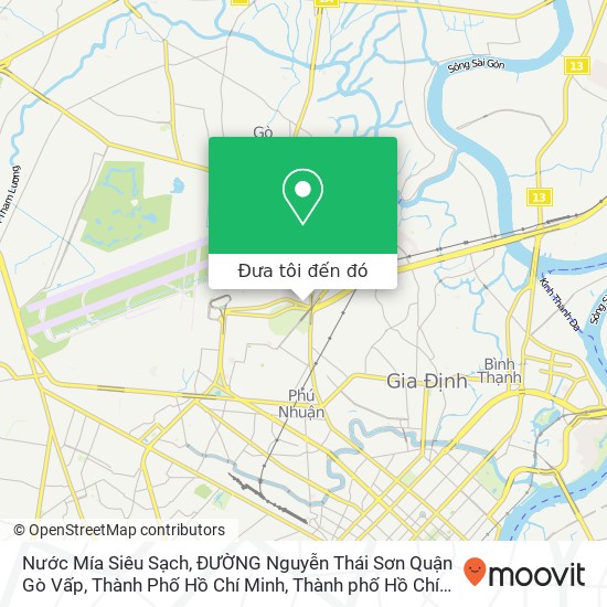 Bản đồ Nước Mía Siêu Sạch, ĐƯỜNG Nguyễn Thái Sơn Quận Gò Vấp, Thành Phố Hồ Chí Minh