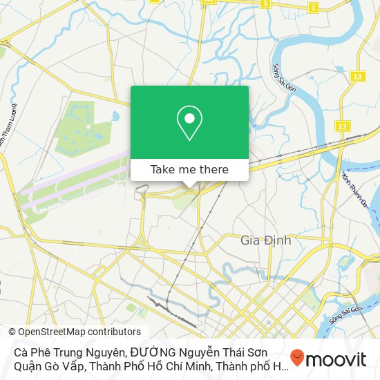 Bản đồ Cà Phê Trung Nguyên, ĐƯỜNG Nguyễn Thái Sơn Quận Gò Vấp, Thành Phố Hồ Chí Minh