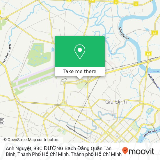 Bản đồ Ánh Nguyệt, 98C ĐƯỜNG Bạch Đằng Quận Tân Bình, Thành Phố Hồ Chí Minh