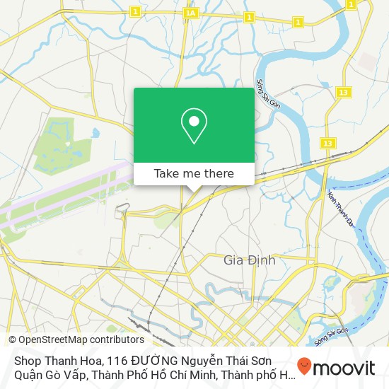 Bản đồ Shop Thanh Hoa, 116 ĐƯỜNG Nguyễn Thái Sơn Quận Gò Vấp, Thành Phố Hồ Chí Minh