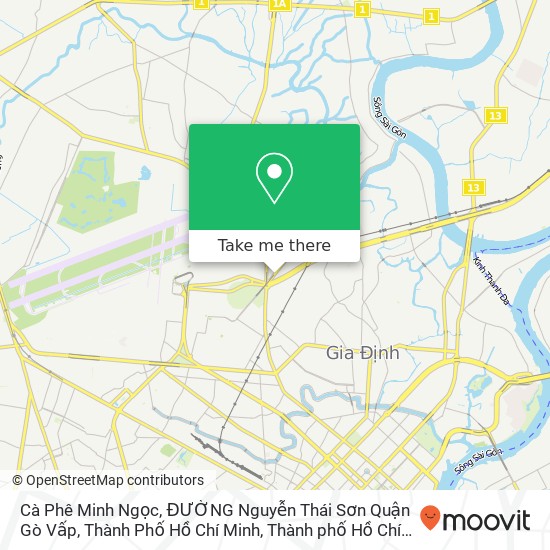 Bản đồ Cà Phê Minh Ngọc, ĐƯỜNG Nguyễn Thái Sơn Quận Gò Vấp, Thành Phố Hồ Chí Minh