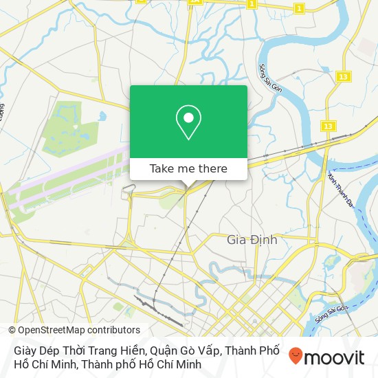 Bản đồ Giày Dép Thời Trang Hiền, Quận Gò Vấp, Thành Phố Hồ Chí Minh
