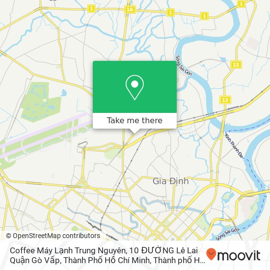 Bản đồ Coffee Máy Lạnh Trung Nguyên, 10 ĐƯỜNG Lê Lai Quận Gò Vấp, Thành Phố Hồ Chí Minh