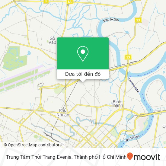 Bản đồ Trung Tâm Thời Trang Evenia, 524 ĐƯỜNG Lê Quang Định Quận Gò Vấp, Thành Phố Hồ Chí Minh