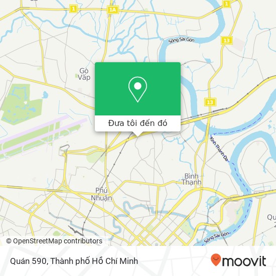 Bản đồ Quán 590, 590 ĐƯỜNG Lê Quang Định Quận Gò Vấp, Thành Phố Hồ Chí Minh