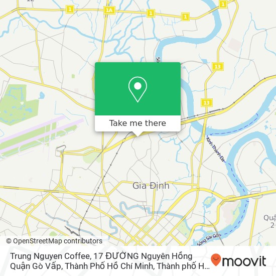 Bản đồ Trung Nguyen Coffee, 17 ĐƯỜNG Nguyên Hồng Quận Gò Vấp, Thành Phố Hồ Chí Minh