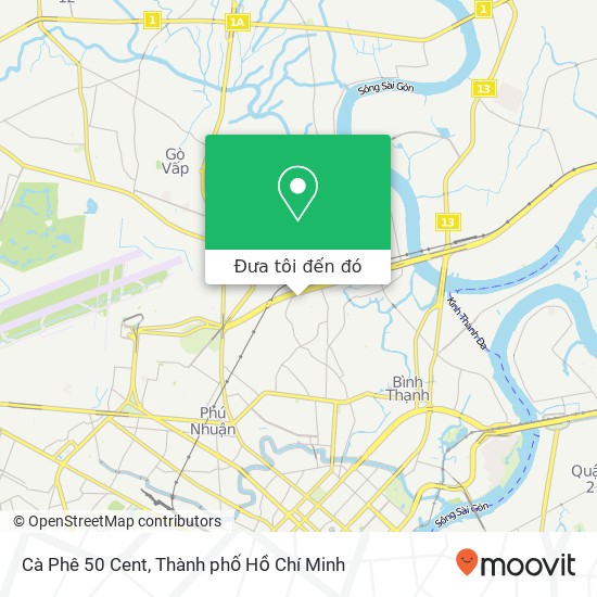 Bản đồ Cà Phê 50 Cent, ĐƯỜNG Nguyên Hồng Quận Gò Vấp, Thành Phố Hồ Chí Minh