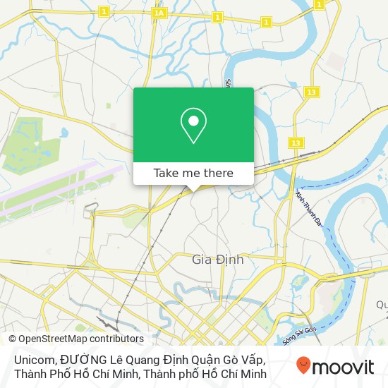 Bản đồ Unicom, ĐƯỜNG Lê Quang Định Quận Gò Vấp, Thành Phố Hồ Chí Minh