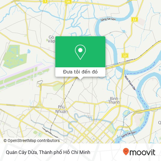 Bản đồ Quán Cây Dừa, 26 ĐƯỜNG Nguyễn Bỉnh Khiêm Quận Gò Vấp, Thành Phố Hồ Chí Minh