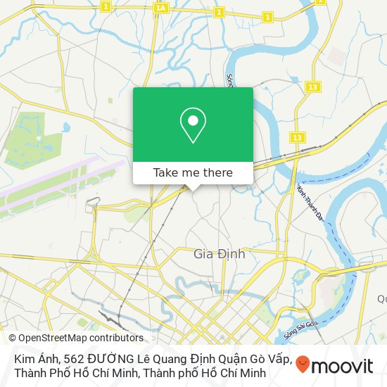 Bản đồ Kim Ánh, 562 ĐƯỜNG Lê Quang Định Quận Gò Vấp, Thành Phố Hồ Chí Minh