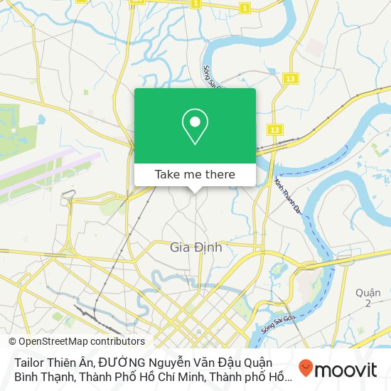 Bản đồ Tailor Thiên Ân, ĐƯỜNG Nguyễn Văn Đậu Quận Bình Thạnh, Thành Phố Hồ Chí Minh