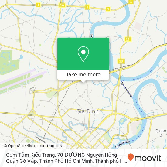 Bản đồ Cơm Tấm Kiều Trang, 70 ĐƯỜNG Nguyên Hồng Quận Gò Vấp, Thành Phố Hồ Chí Minh