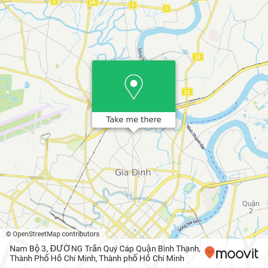 Bản đồ Nam Bộ 3, ĐƯỜNG Trần Quý Cáp Quận Bình Thạnh, Thành Phố Hồ Chí Minh