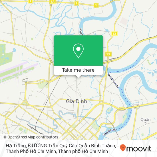 Bản đồ Hạ Trắng, ĐƯỜNG Trần Quý Cáp Quận Bình Thạnh, Thành Phố Hồ Chí Minh