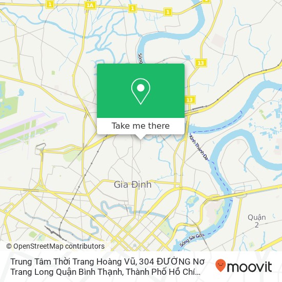 Bản đồ Trung Tâm Thời Trang Hoàng Vũ, 304 ĐƯỜNG Nơ Trang Long Quận Bình Thạnh, Thành Phố Hồ Chí Minh