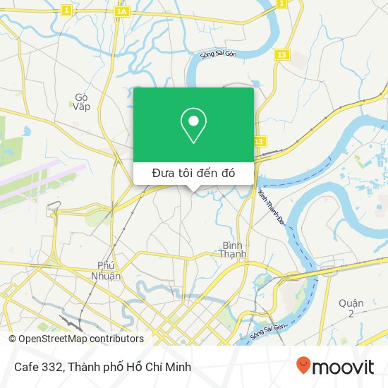 Bản đồ Cafe 332, 332 ĐƯỜNG Nơ Trang Long Quận Bình Thạnh, Thành Phố Hồ Chí Minh