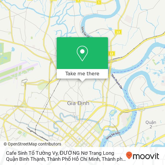 Bản đồ Cafe Sinh Tố Tường Vy, ĐƯỜNG Nơ Trang Long Quận Bình Thạnh, Thành Phố Hồ Chí Minh