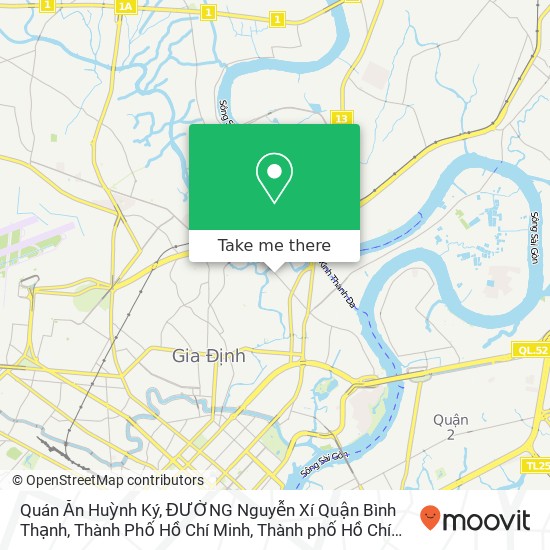Bản đồ Quán Ăn Huỳnh Ký, ĐƯỜNG Nguyễn Xí Quận Bình Thạnh, Thành Phố Hồ Chí Minh
